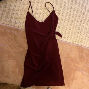 Burgundy wrap dress! Never worn!
